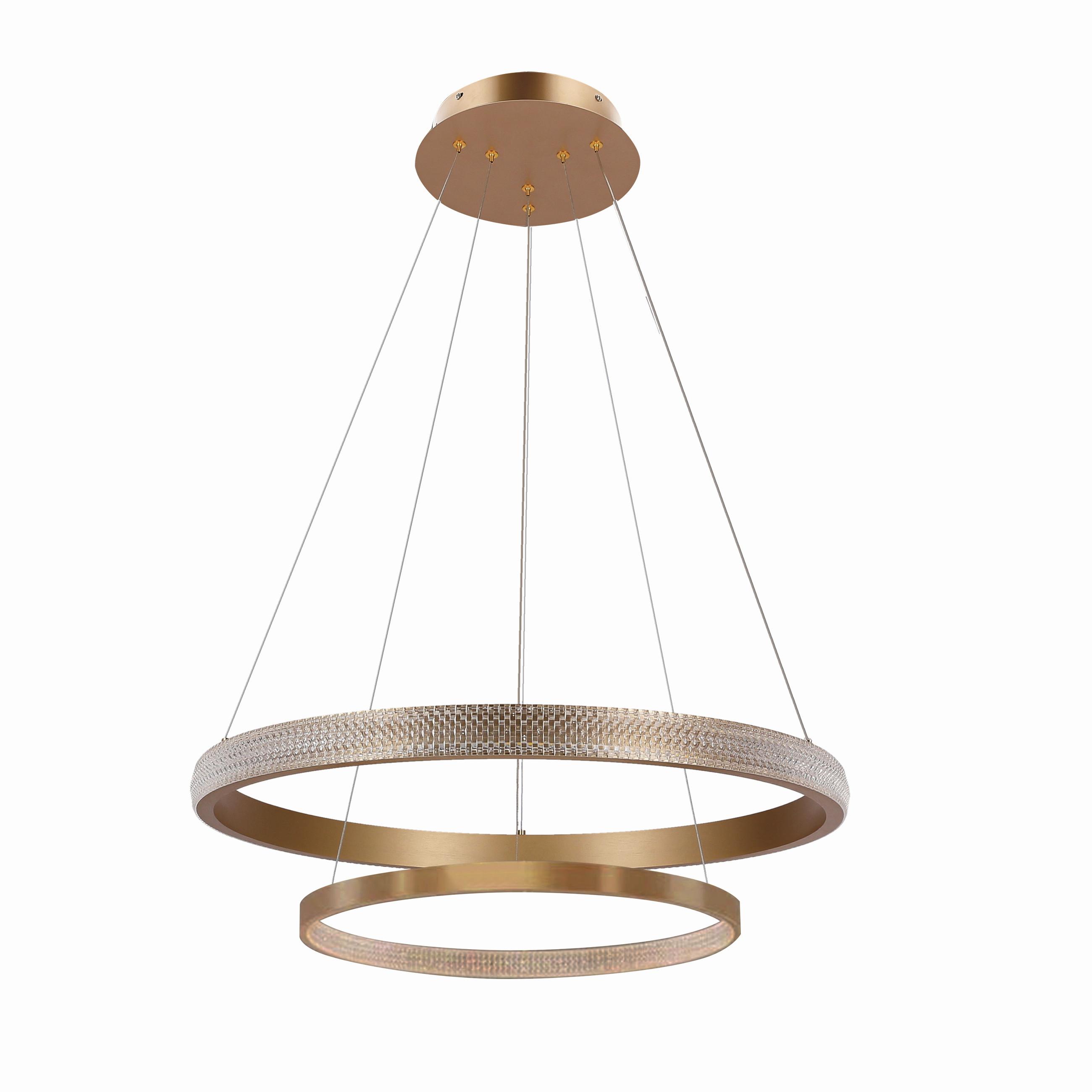Led Svjetiljka Viseća 32-28433 Hashim - zlatne boje, Design, metal (60/60/115cm)