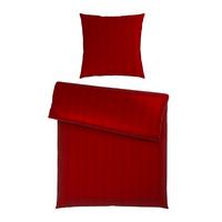 Bettwäsche Xenia Streif XL Rot ca. 155x220cm - Rot, MODERN, Textil (155/220cm) - Premium Living