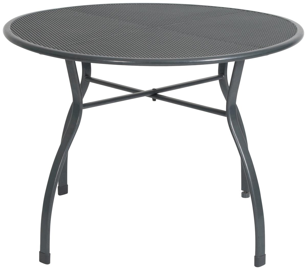 Gartentisch Toulouse Grau Stahl ca. 80x80x74cm - Grau, Basics, Metall (80/80/74cm) - Gardenson