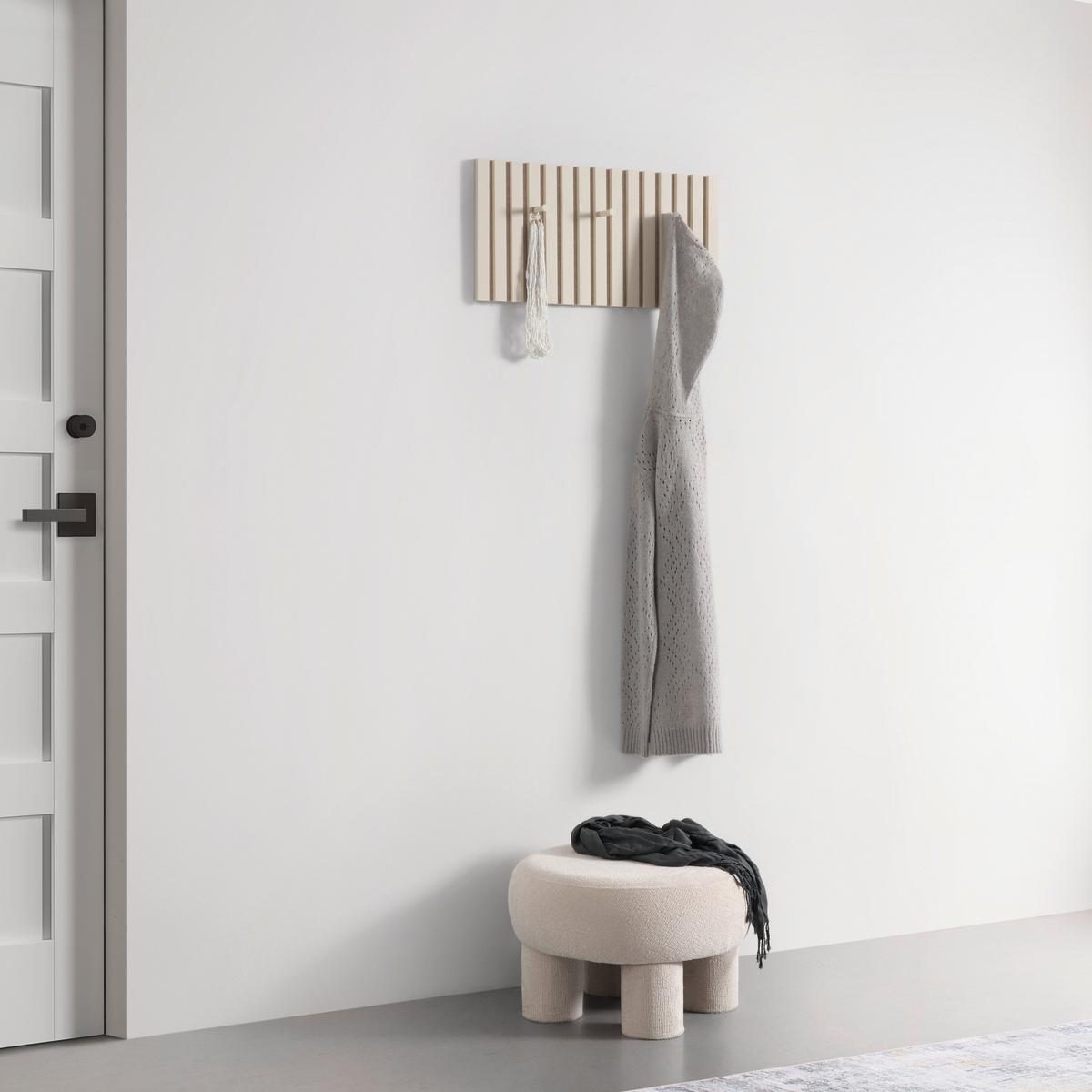 Stenski Obešalnik Grace - peščene barve, Moderno, tekstil/leseni material (60/30/7,5cm) - Mömax