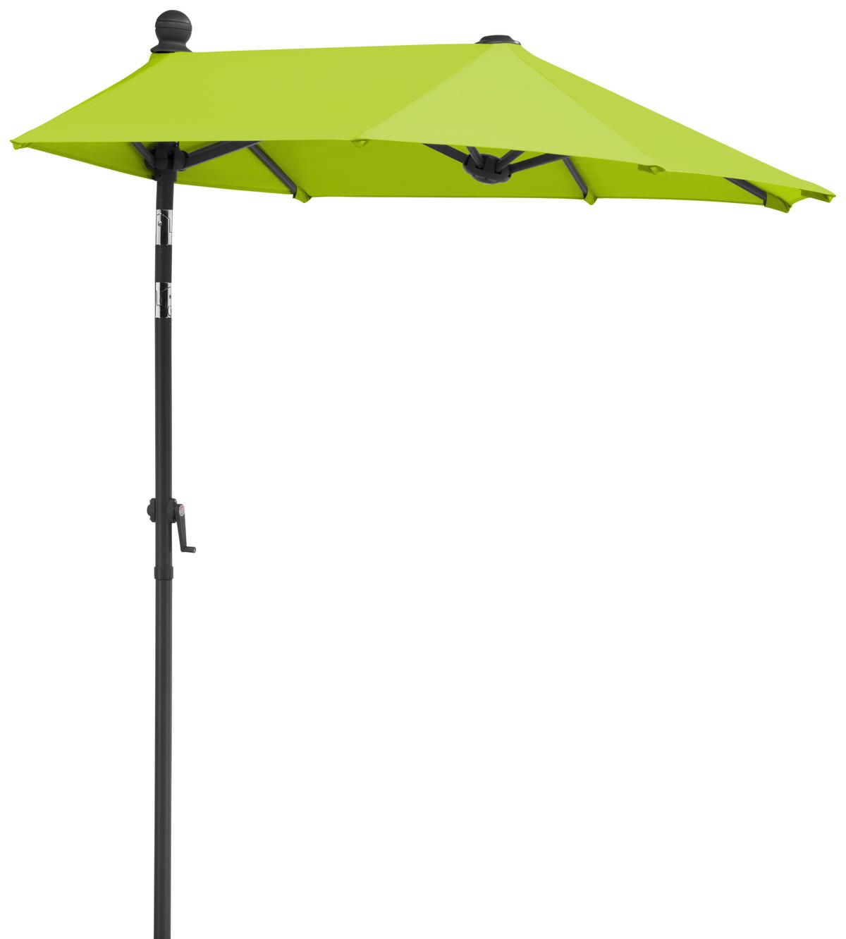 Ampelschirm Salerno Mezza ca.150x228x150cm Grün - Anthrazit/Grün, Basics, Textil/Metall (150/228/150cm) - Schneider