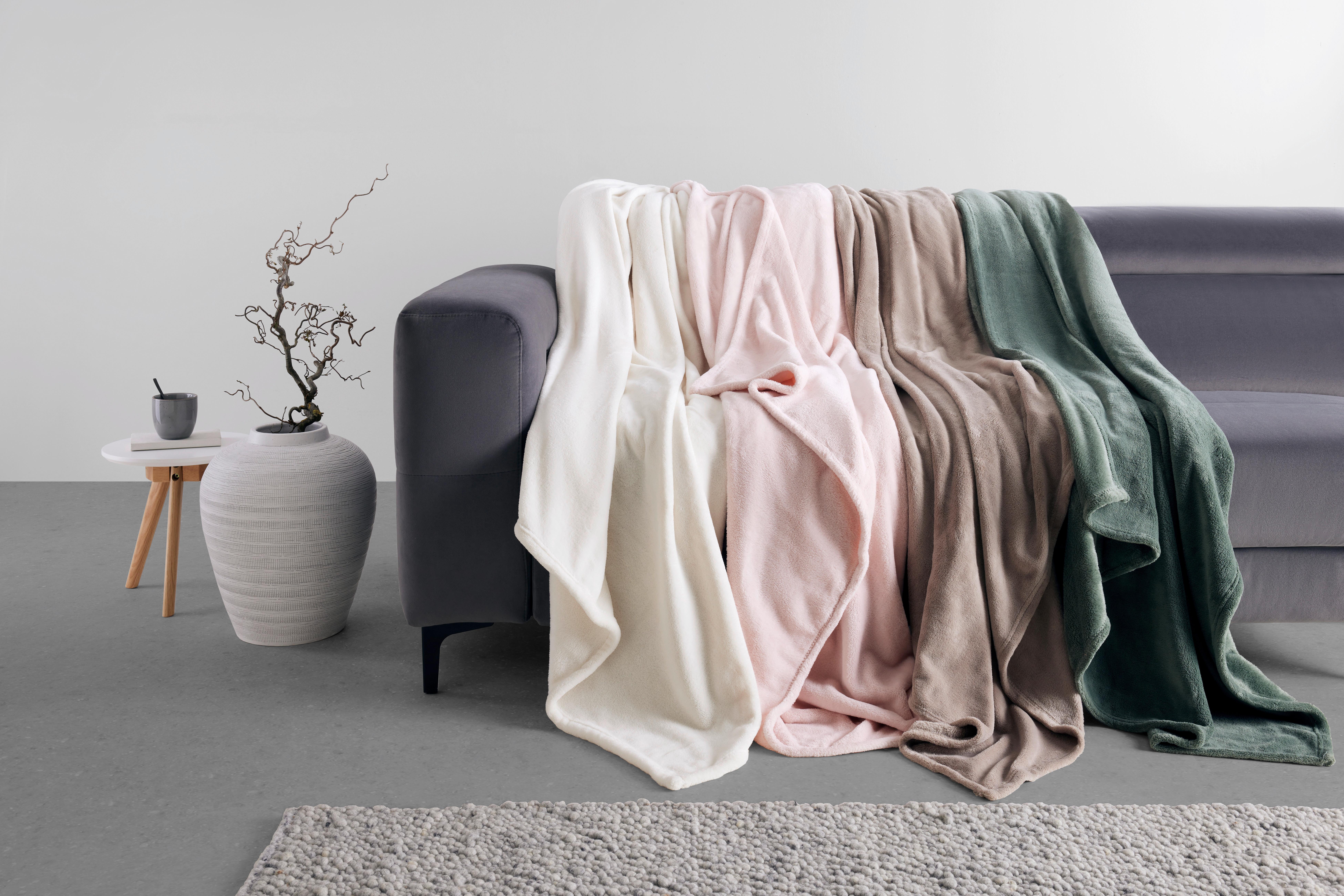 Kuscheldecke Kuschelix in Weiss ca. 140x200cm - Naturfarben, Textil (140/200cm) - Modern Living