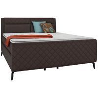 Boxspringágy Sötétszürke Manacor - sötétszürke, Konventionell, textil/fa (180/200cm)