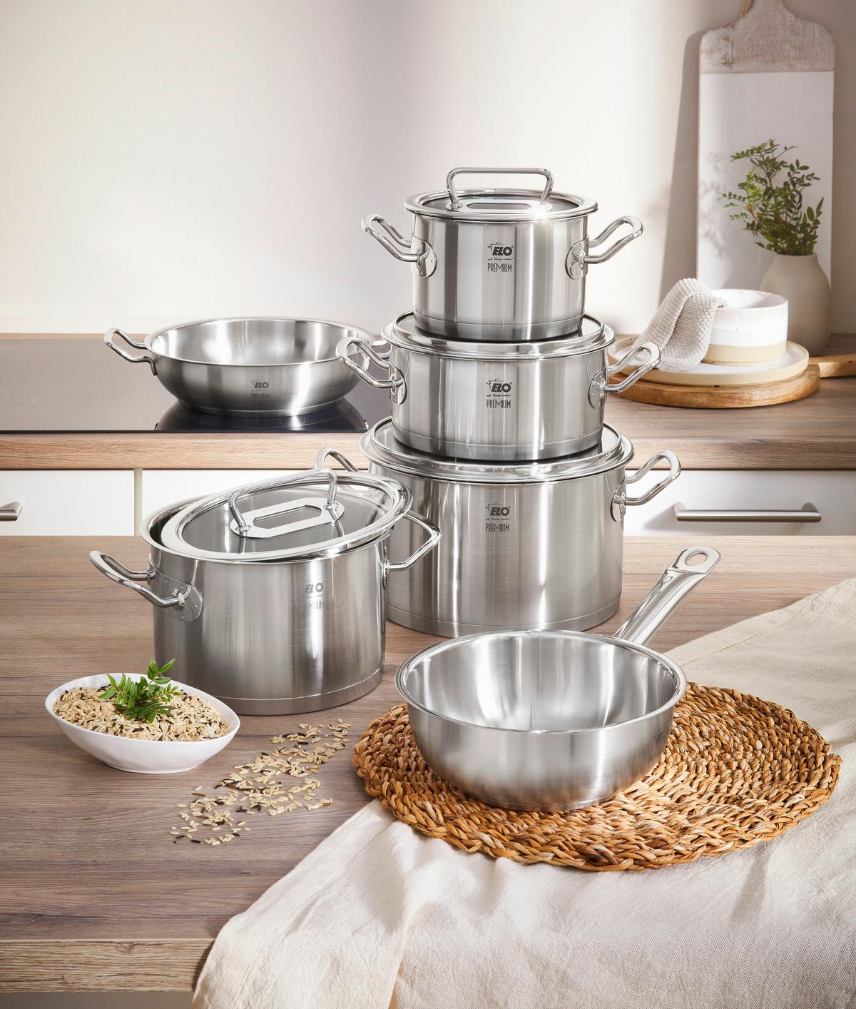 ZESTAW GARNKÓW 40905 ELO - kolor srebrny/kolor stalowy, Design, metal/szkło - ELO