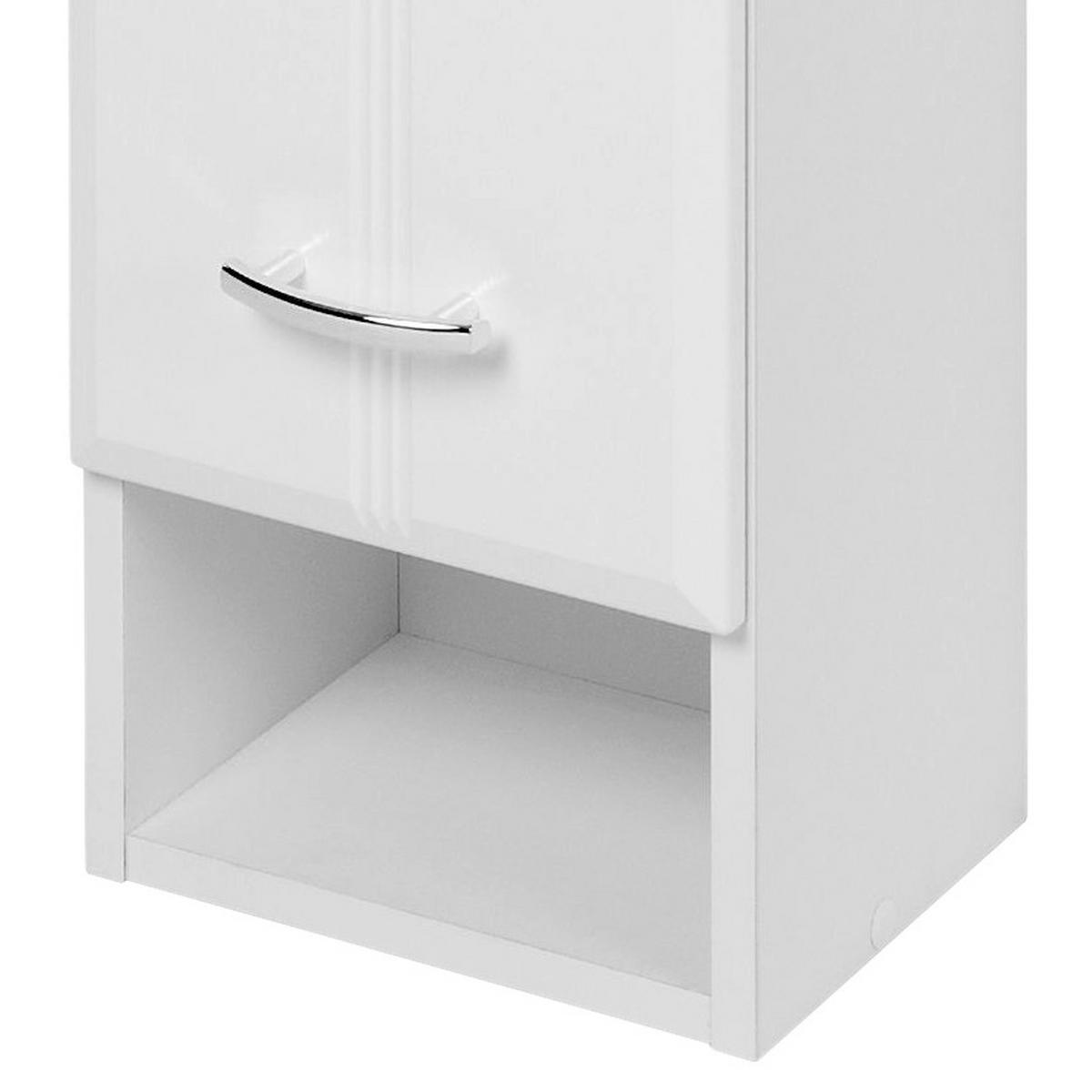 Hängeschrank in Weiss 'Rallye' - Chromfarben/Weiß, KONVENTIONELL, Holzwerkstoff/Kunststoff (25/71/20cm) - Held