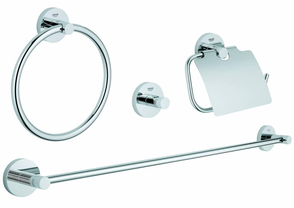Fürdőszobai Szett 4-részes Grohe Essentials - króm, Modern, fém