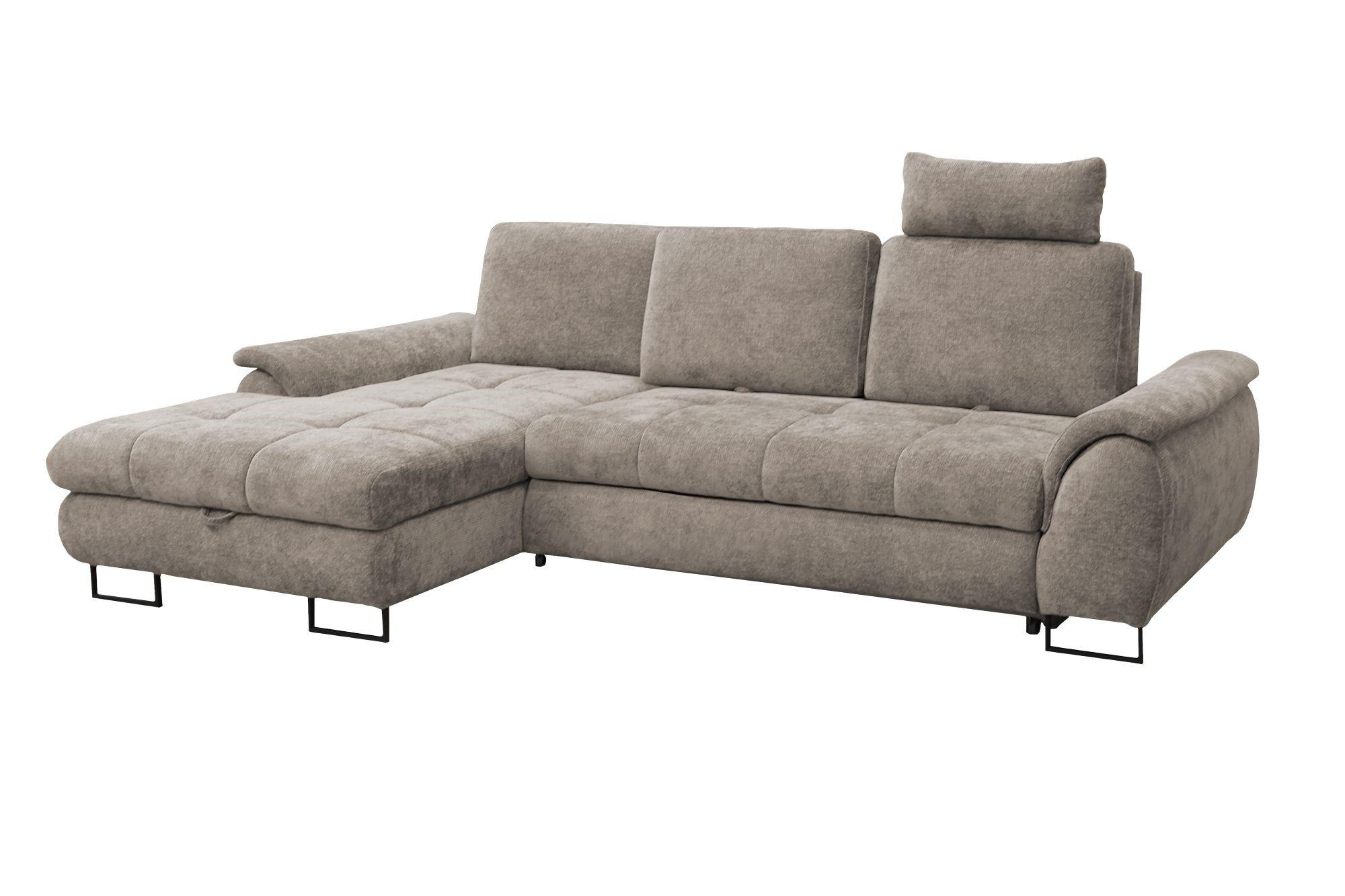 Kutna Garnitura Lago - sivo-smeđa/crna, Moderno (176/95/272cm) - Modern Living