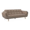 BÄDDSOFFA CORA - brun/naturfärgad, Modern, trä/textil (214/92/81cm) - Bessagi Home
