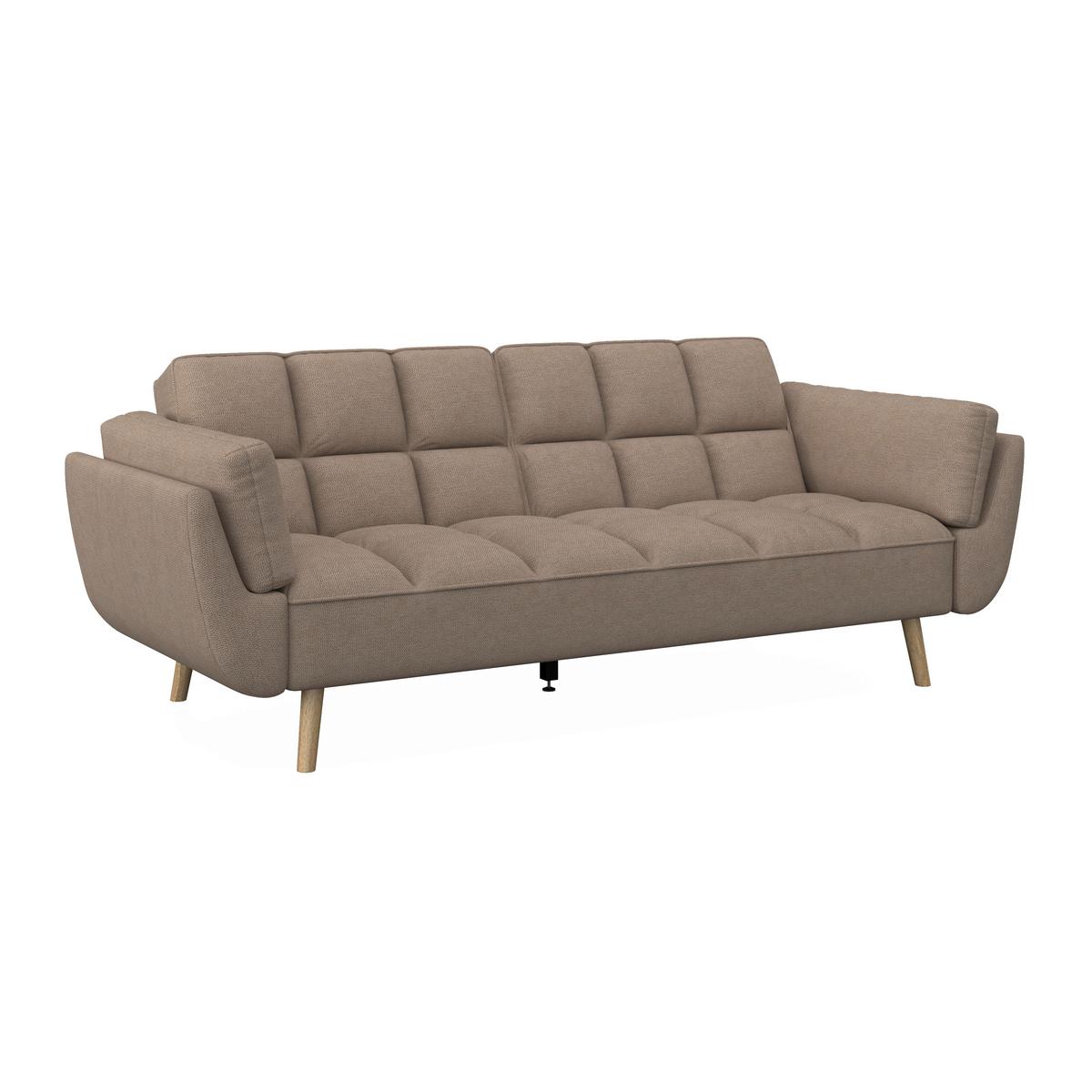 Kanapéágy Cora - barna, Modern, textil/fa (214/92/81cm) - Bessagi Home