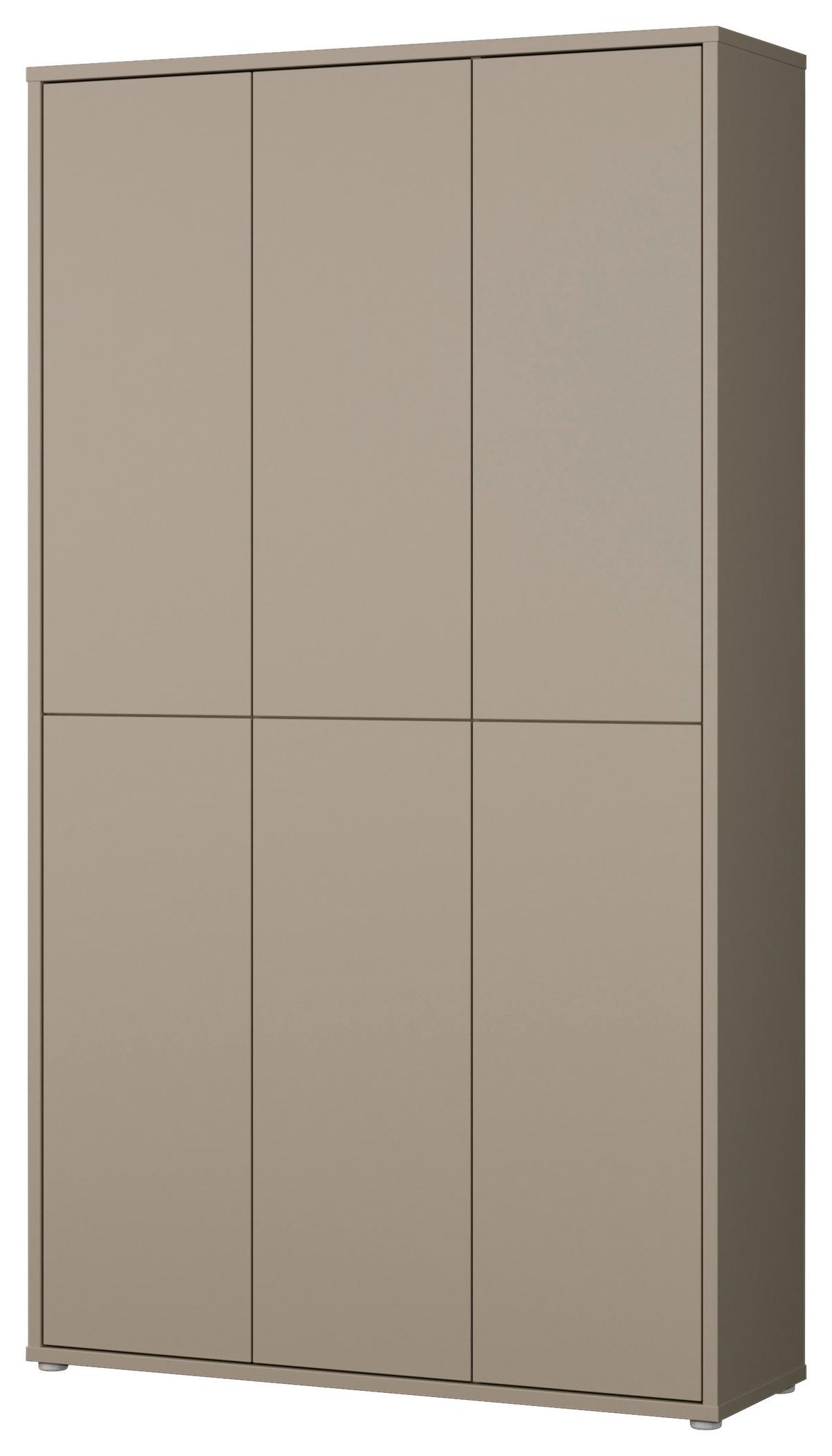 Omara Za Čevlje Alice, Rjavosiva - rjavosiva/siva, Moderno, umetna masa/leseni material (109,2/191,9/34,9cm) - Modern Living