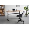SKRIVBORD CARMELO I - svart/ekfärgad, Modern, metall/trämaterial (140/70-117/60cm) - Mömax