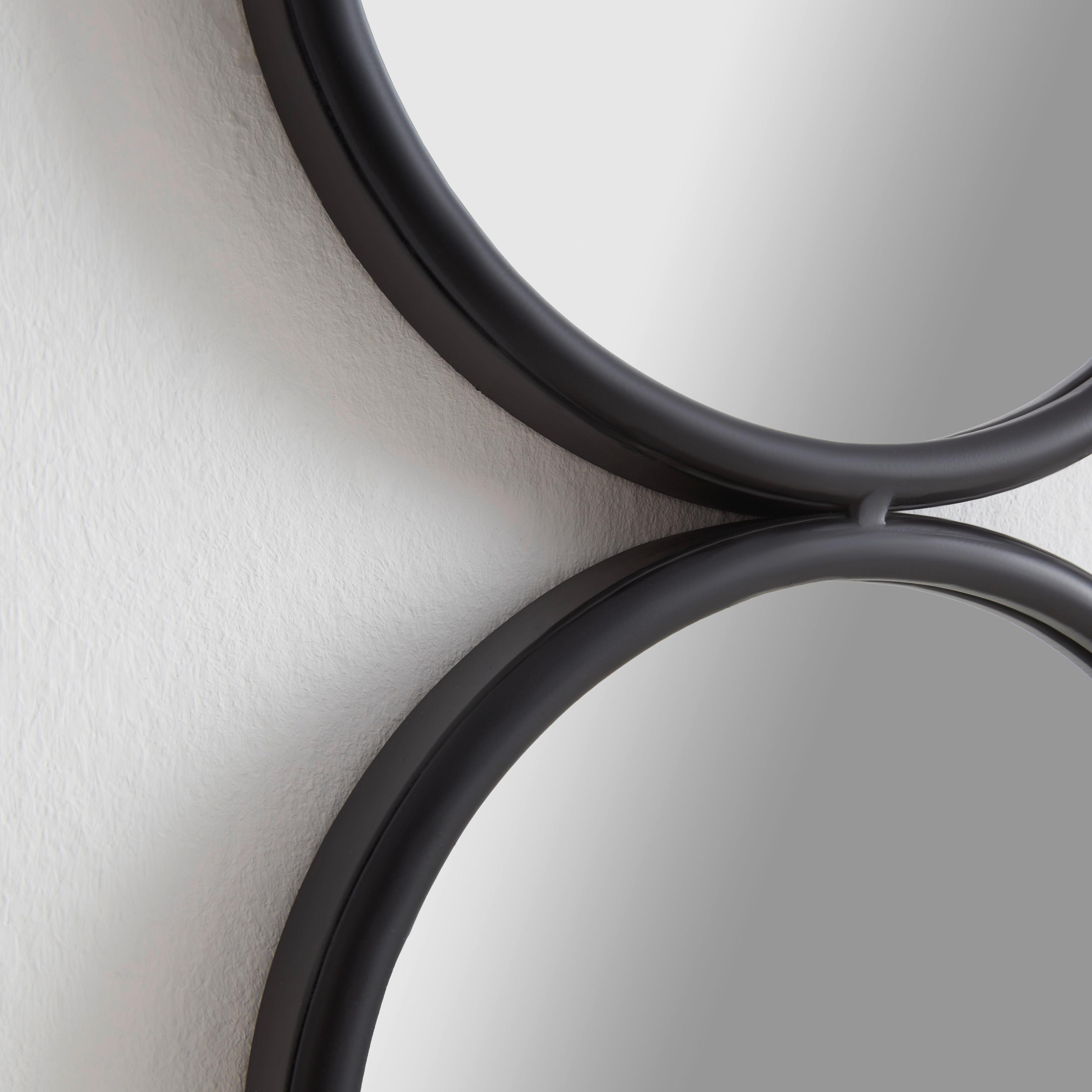 Wandspiegel ARCO Metallrahmen schwarz - Schwarz, ROMANTIK / LANDHAUS, Glas/Kunststoff (80/120/2,5cm) - Premium Living