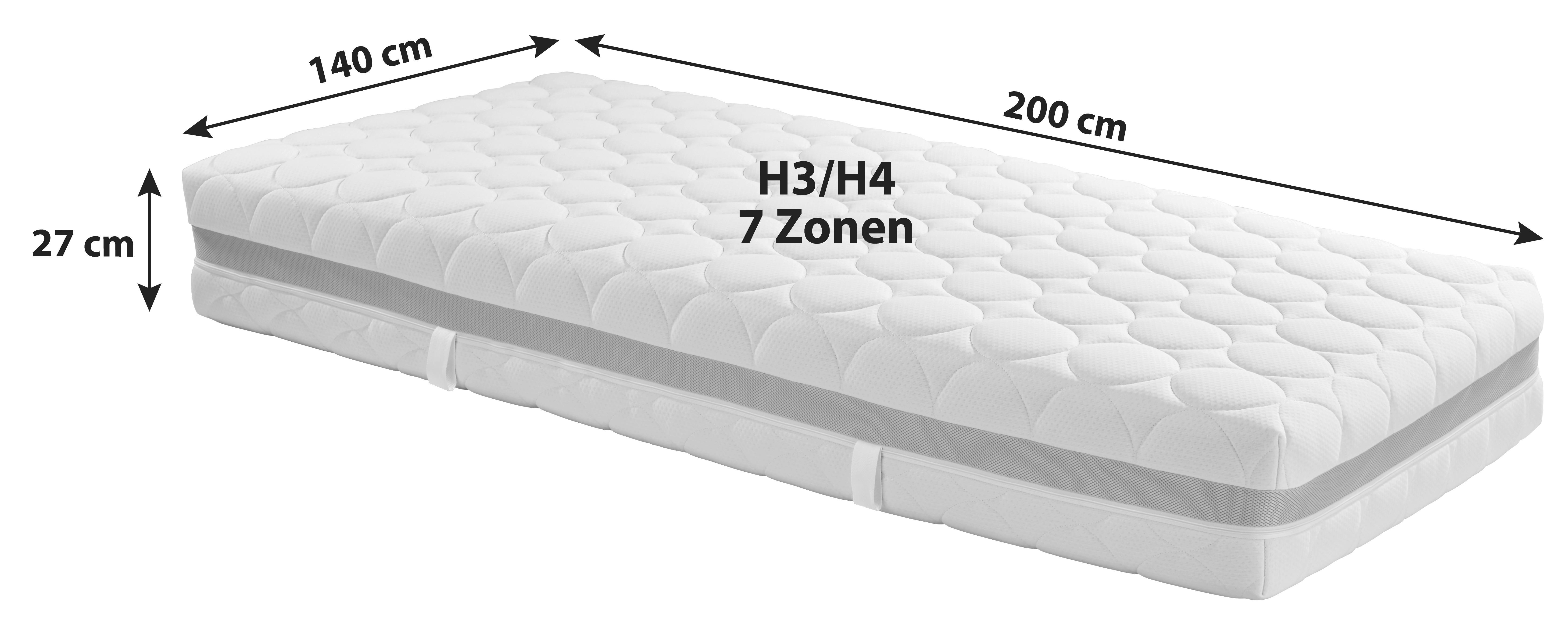 Madrac Od Komforne Pjene Silvy Deluxe H3/h4 - bijela, tekstil (140/200cm) - Primatex