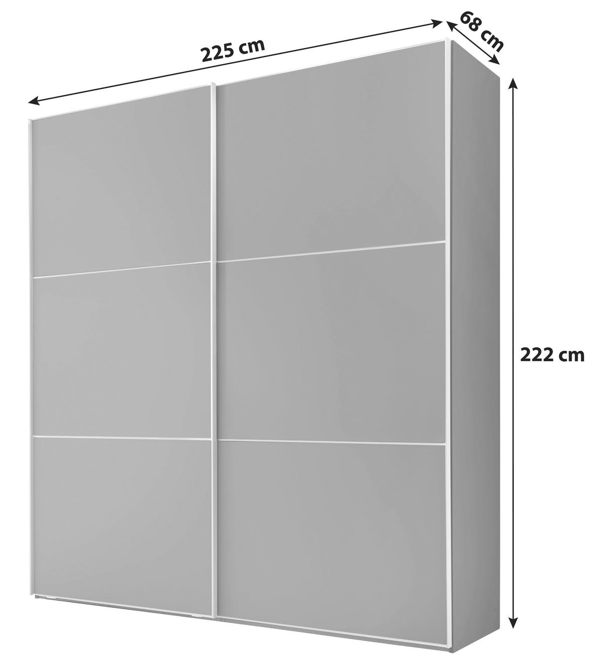 Ormar S Kliznim Vratima Includo - bijela/hrast Artisan, Moderno, drvni materijal/metal (225/222/68cm) - Premium Living