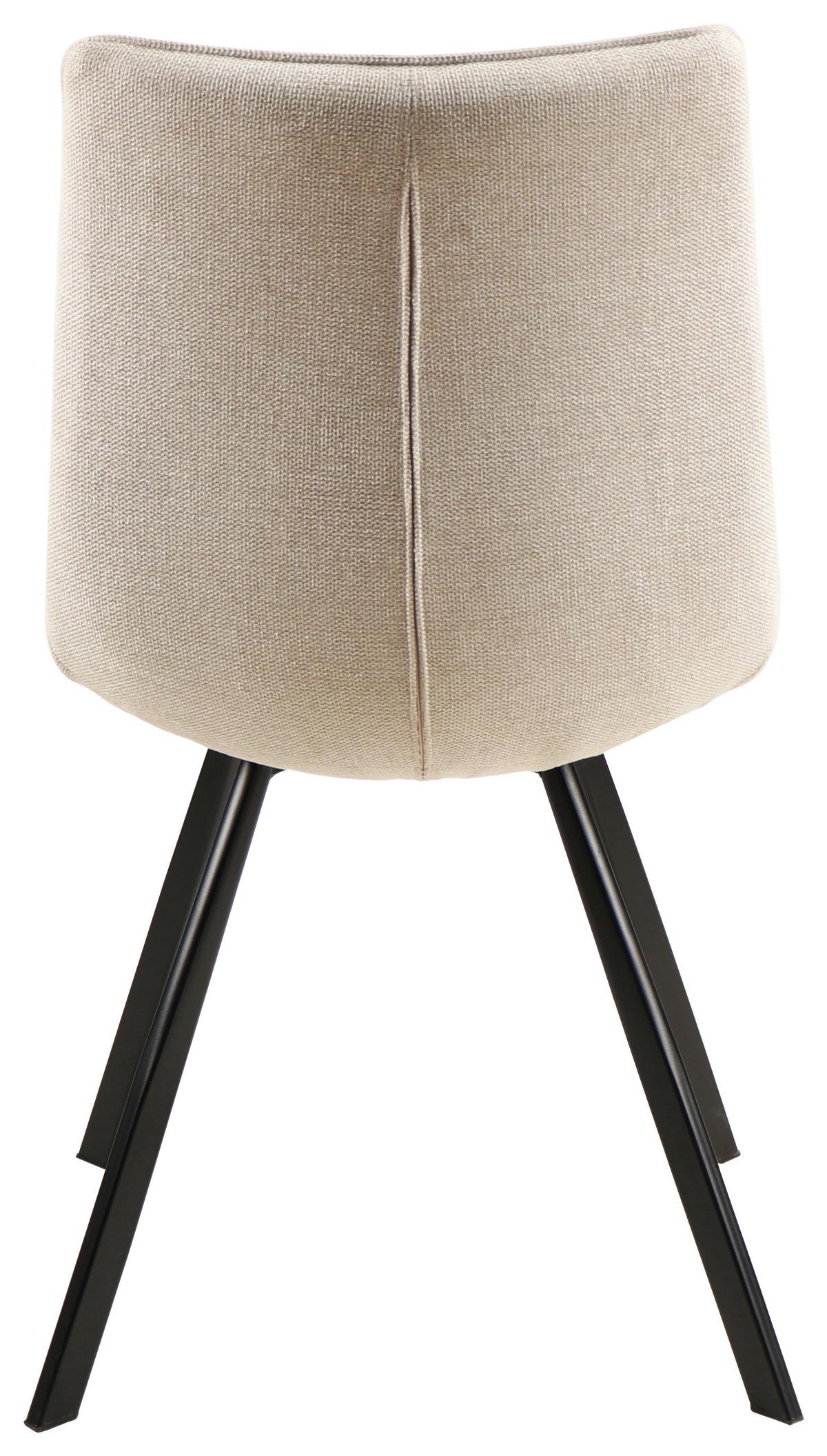 KRZESŁO KELLY - beżowy/czarny, Design, metal/tkanina (47/61/86cm) - Xora