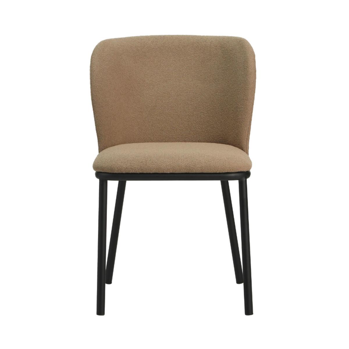 Stuhl-Set Bourges Taupe - Taupe/Schwarz, MODERN, Textil/Metall (52/80/44cm) - MID.YOU