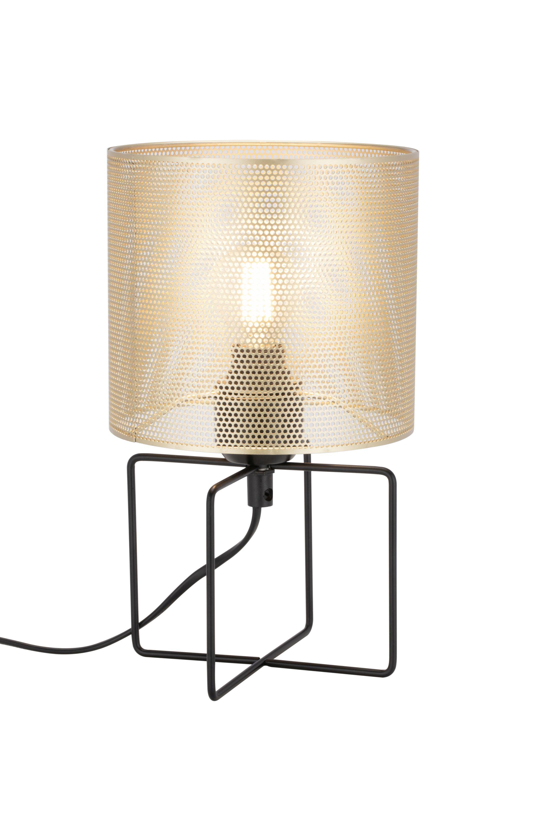 LAMPA STOŁOWA FOGGIA *SBB* - czarny/kolor złoty, Basics, metal (15,5/27cm) - Boxxx