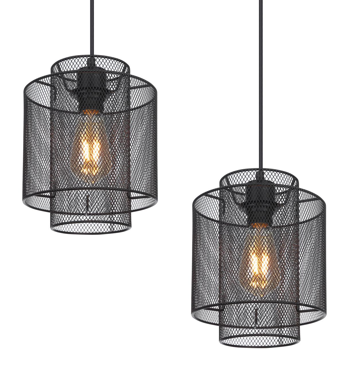 Hängeleuchte Augustin in Schwarz max. 40 Watt - Schwarz, Basics, Metall (98/20/120cm) - Globo