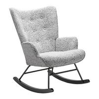 Stolica Za Ljuljanje Rock - bijela/svijetlo siva, Moderno, drvo/metal (66/90/77cm) - Mömax