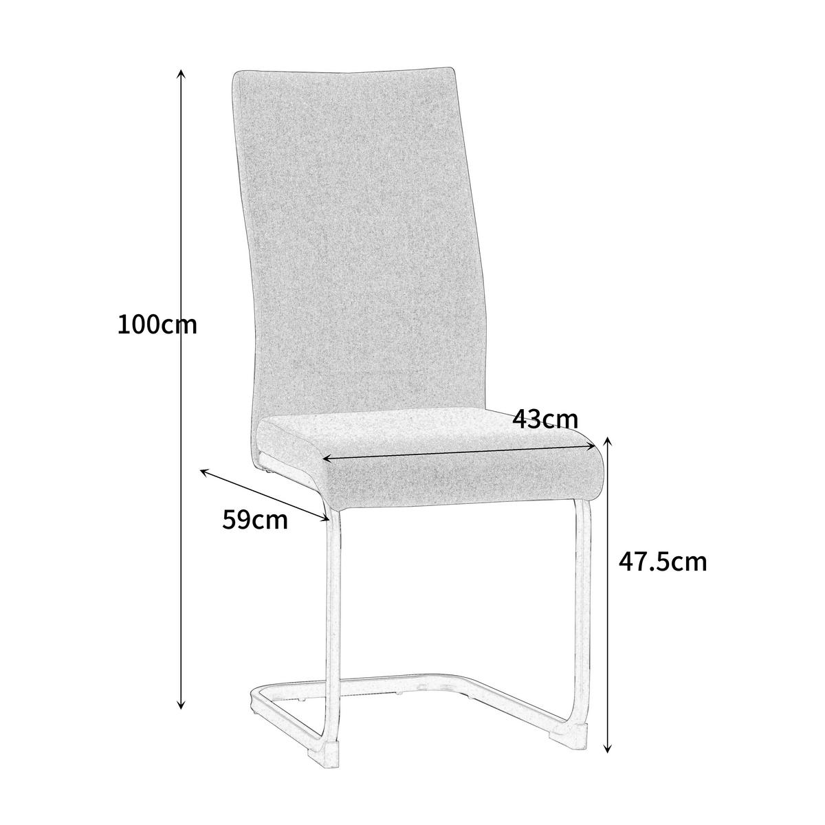KRZESŁO NA PŁOZIE REUS - czarny/musztardowy, Design, metal/tkanina (44/100/59cm) - Carryhome
