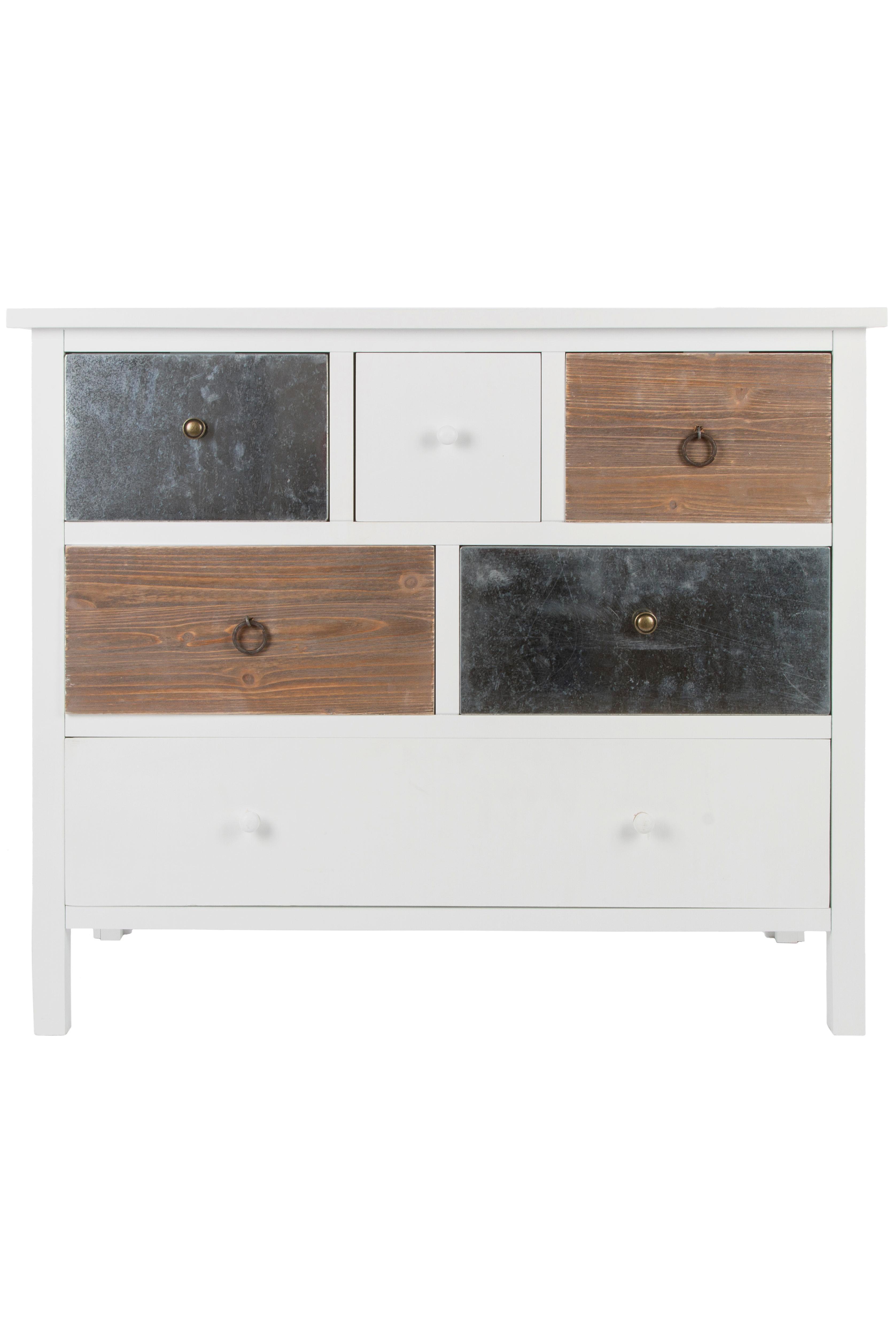 KOMMODE in Braun/Weiß - Braun/Weiß, Holz/Holzwerkstoff (93/80/44cm)