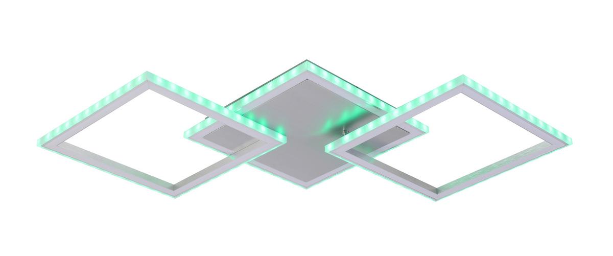 Led Mennyezeti Lámpa Qinton - alumíniumszínű, Romantik / Landhaus, műanyag/fém (95/44/7,3cm) - Premium Living