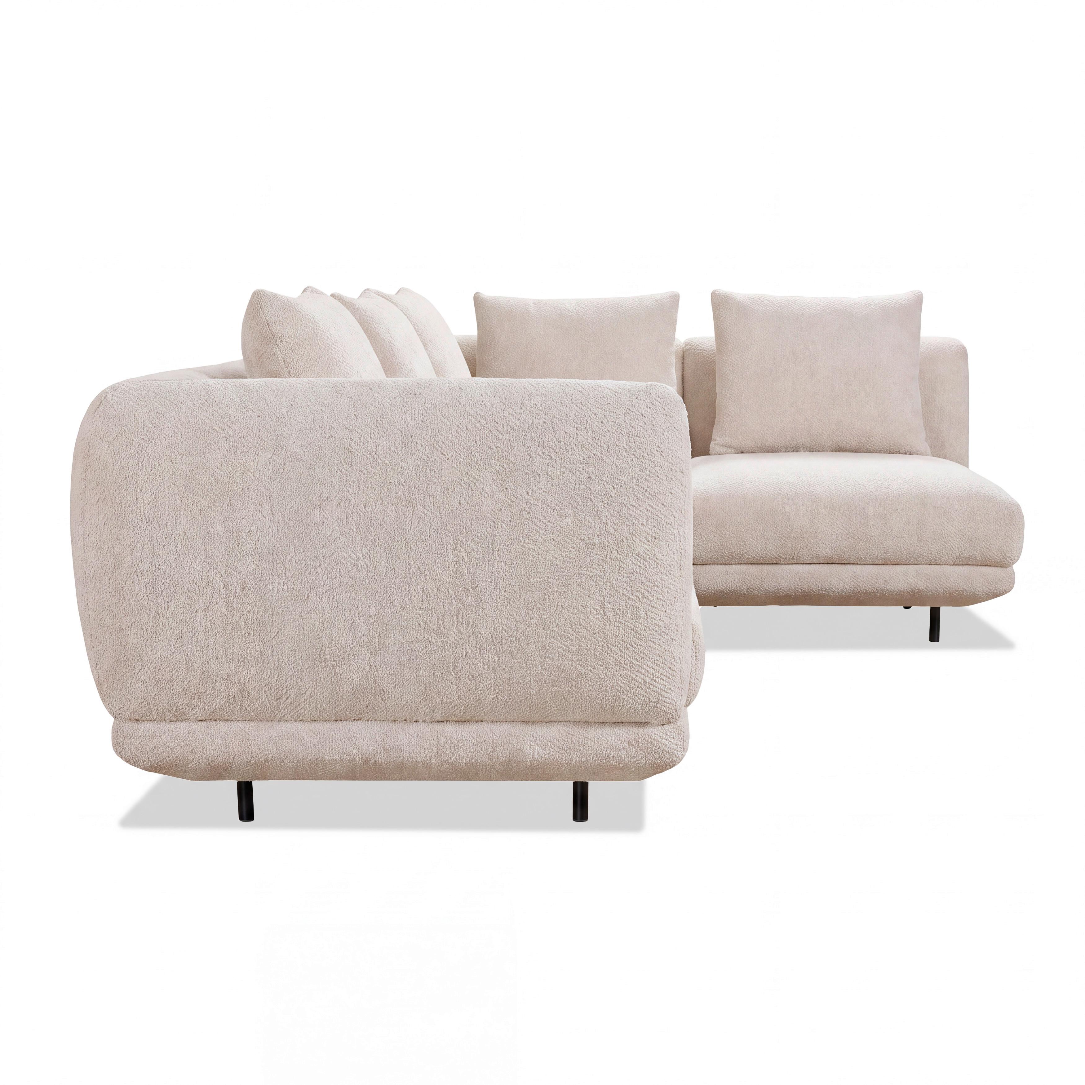 SOFFA CELINA - ljusgrå/svart, Modern, metall/trä (278/175cm) - Bessagi Home