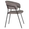 STOL MED ARMSTÖD ALICE -TOP- - mörkgrå/svart, Modern, metall/trä (53/80/59cm) - Mömax