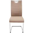 Szánkótalpas Szék Twizy - Króm/Iszap, konvencionális, Fém/Textil (43/98/58cm) Szánkótalpas Szék Twizy - Króm/Iszap, konvencionális, Fém/Textil (43/98/58cm)