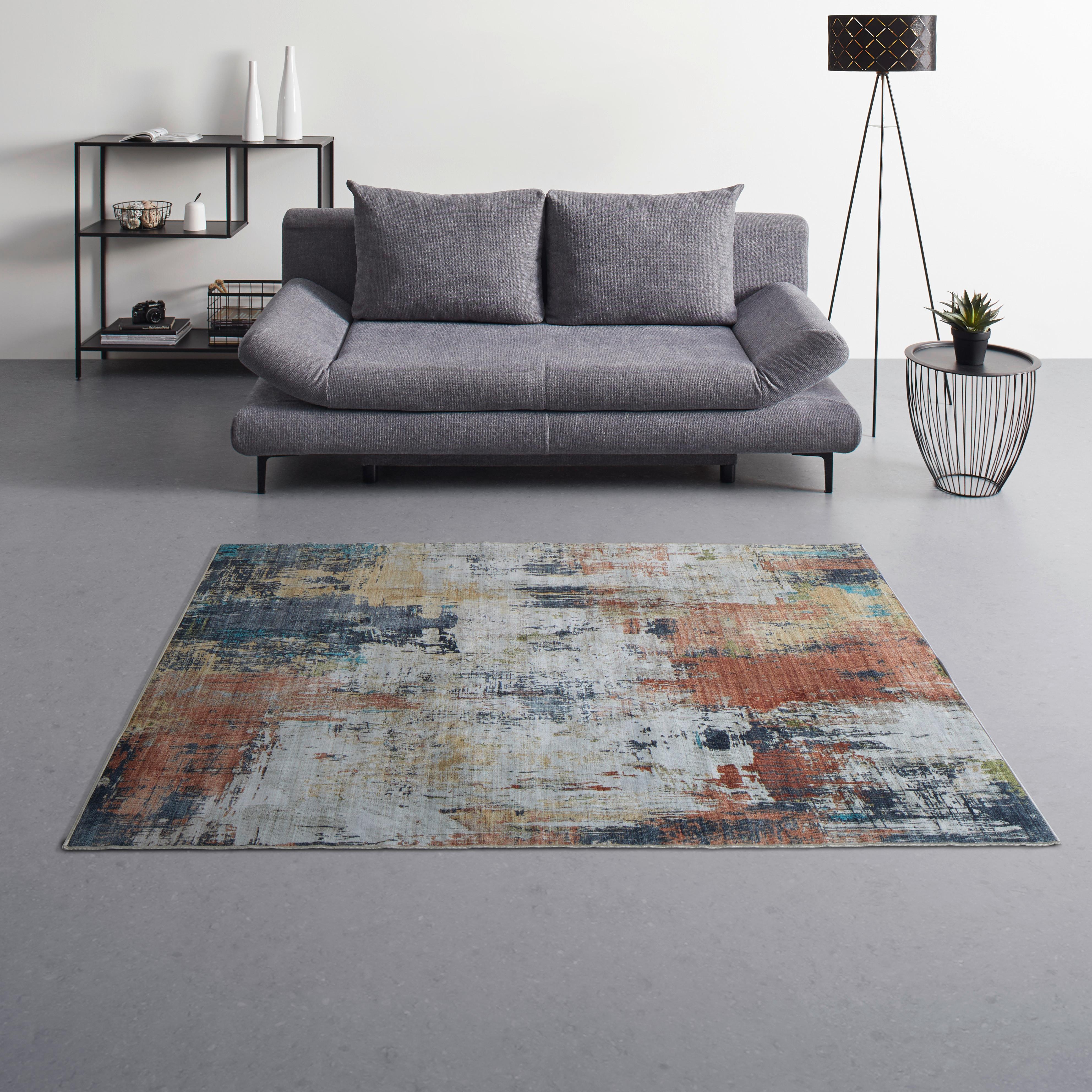 FLATVÄVD MATTA BRUCE 2 - ljusgrön/terrakotta, Modern, plast (130/190cm) - Mömax