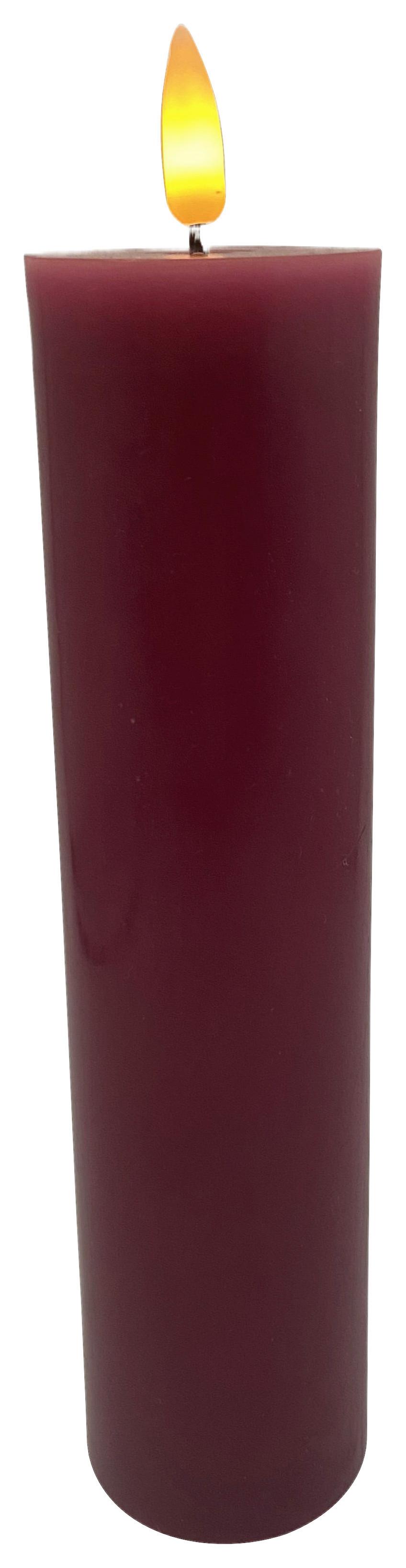 Led Gyertya Shiny - mauve, Konventionell, műanyag/természetes anyagok (5/20cm) - Modern Living