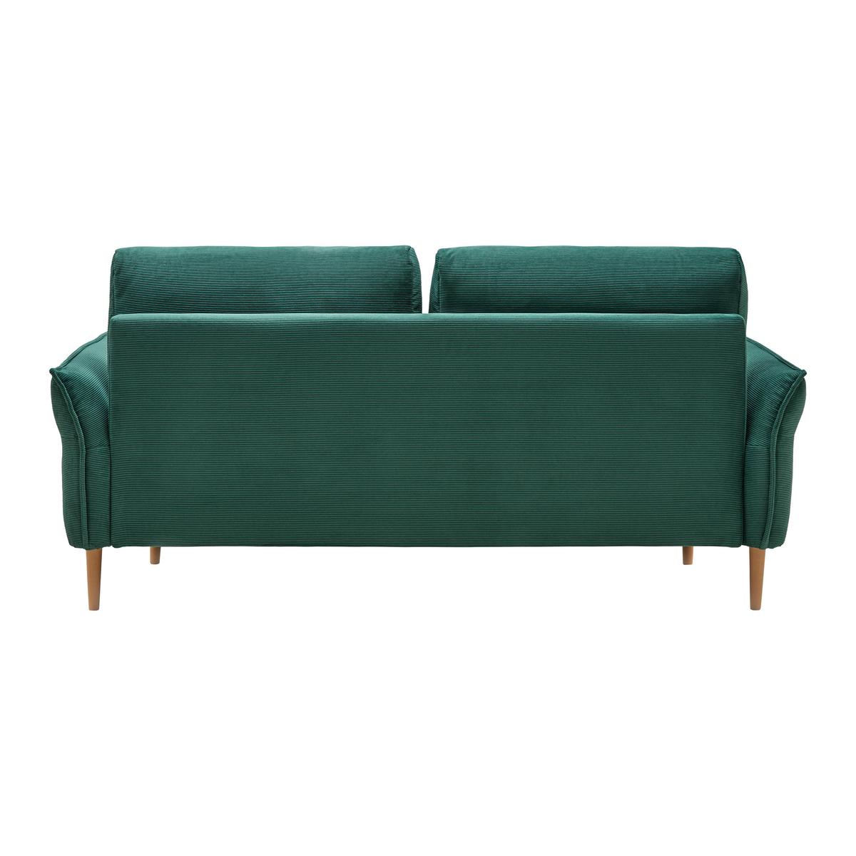 Trosjed Custom - tamno zelena/prirodne boje, Moderno, tekstil/drvo (183/85/92cm) - Mömax