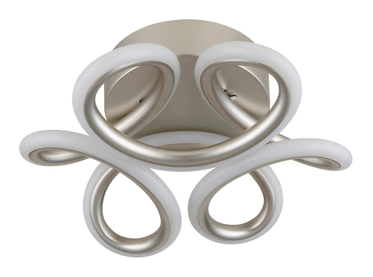 Led Stropna Svjetiljka Melisand - bijela/srebrne boje, Basics, metal/plastika (26/10cm) - Globo