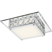 LED-Deckenleuchte Margo Chromfarben max. 12 Watt - Chromfarben, Basics, Glas/Metall (25/25/7cm) - Globo