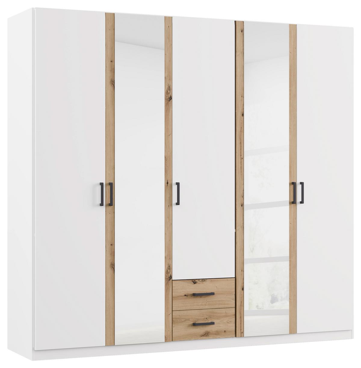 DULAP USI ROTATIVE DESPINA - alb/stejar Artisan, Konventionell, material pe bază de lemn (226/210/54cm)