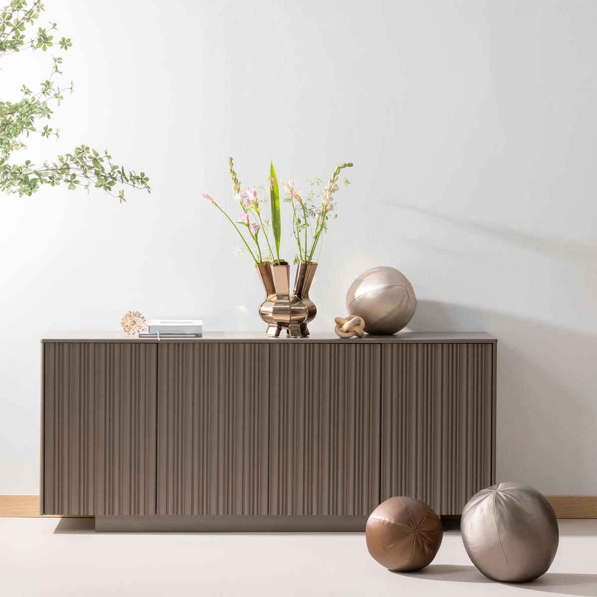 Pouf Rodeo Kupferfarben B: 37cm - Kupferfarben, Design, Textil (37/37/37cm) - Livetastic