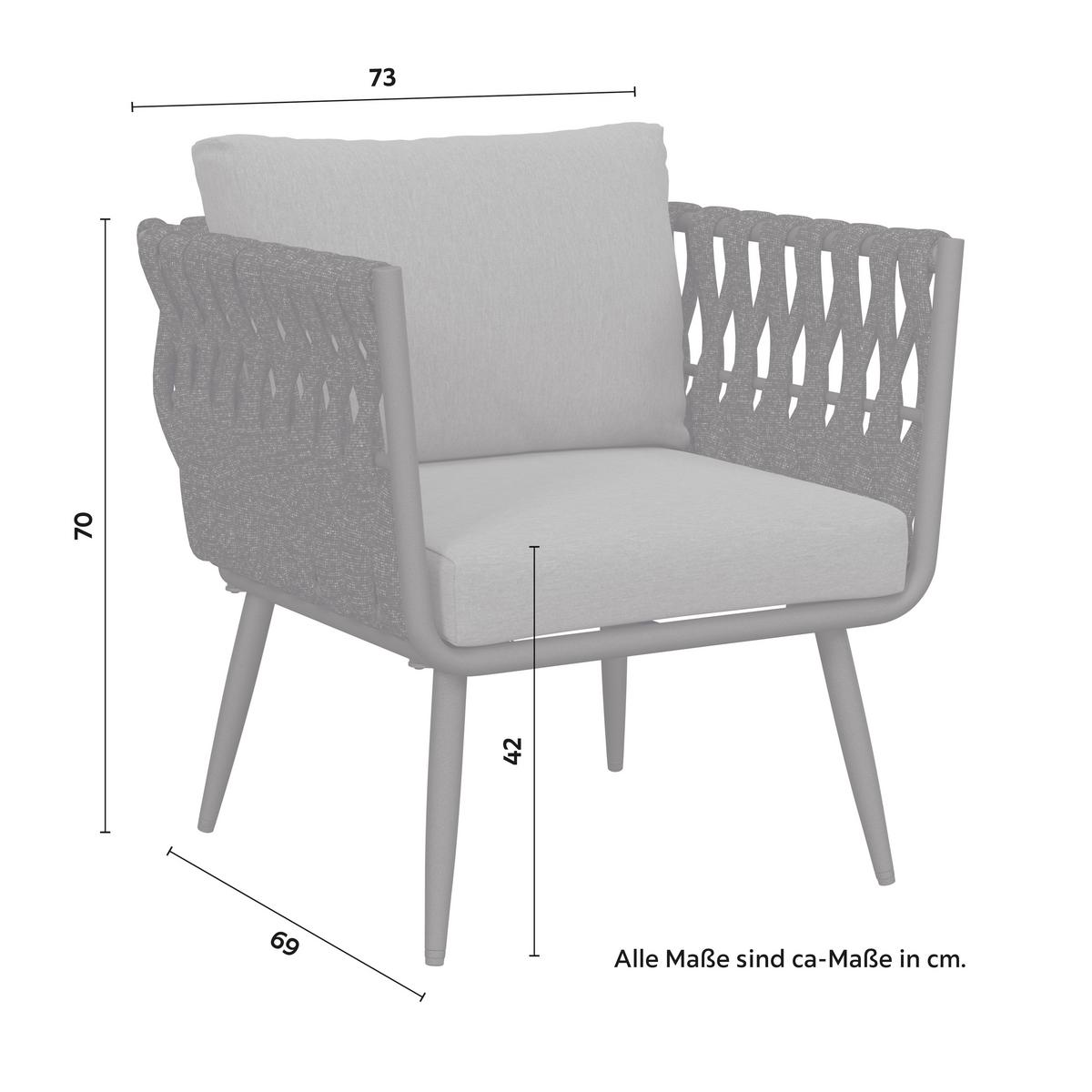 Kerti Étkezőgarnitúra Mila - sötétszürke, Modern, műanyag/textil - Bessagi Garden