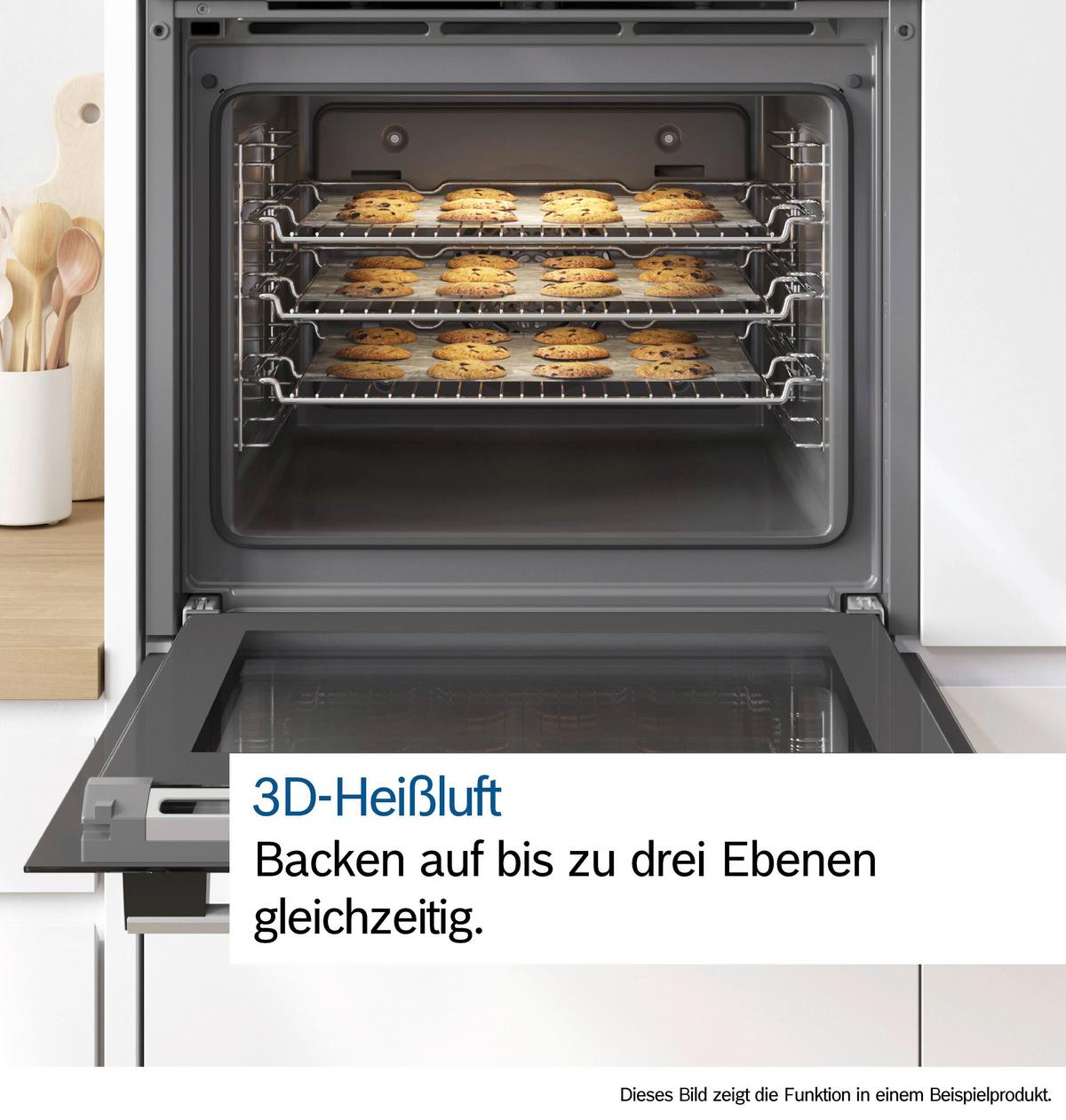 Einbaubackofen HBA4720B3 - Schwarz, MODERN, Glas/Metall (59,5/59,4/54,8cm) - Bosch