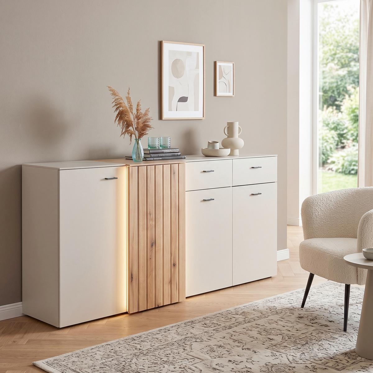 Komoda S Vratima Santana - Moderno, metal/pločasti materijal (177,9/88/44,8cm) - Modern Living