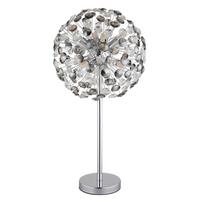 KRISTALL-TISCHLEUCHTE 64135TC  KATRINA - Klar/Chromfarben, Lifestyle, Glas/Kunststoff (35/65cm) - Globo
