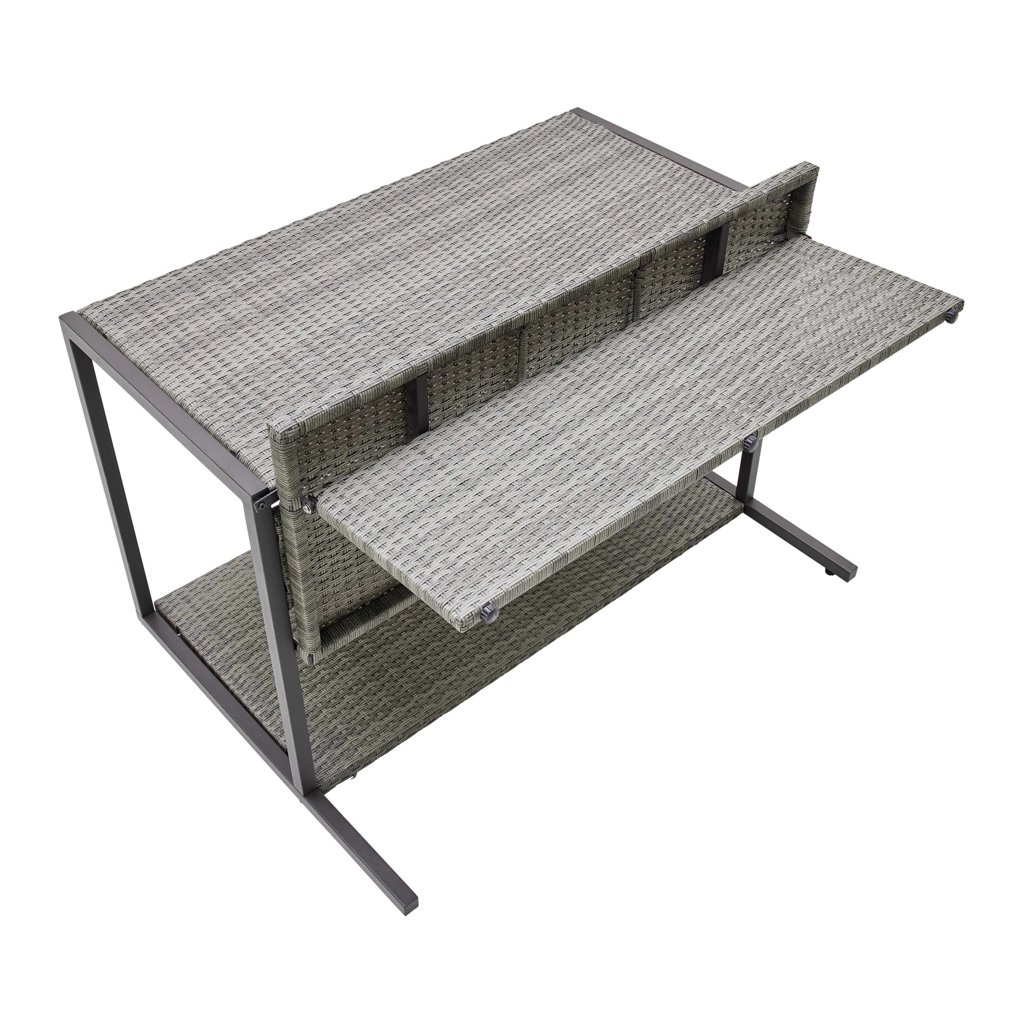 BALKONGMÖBLER SET MARIO - gråbrun, Modern, metall/textil (120/75/105cm) - Bessagi Garden
