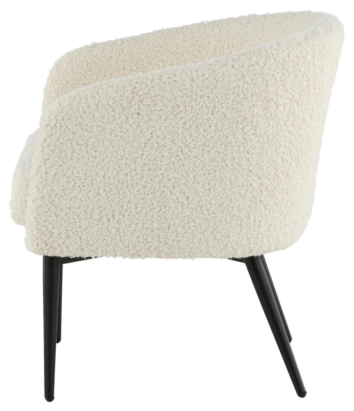 SESSEL FLUFFY - Schwarz, Design, Kunststoff/Textil (66/70,5/64cm) - Livetastic