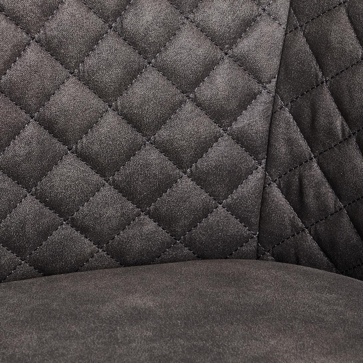 KRZESŁO Z PODŁOKIETNIKAMI KIM - kolor stalowy/szary, Basics, metal/tkanina (62/90/63cm) - MID.YOU