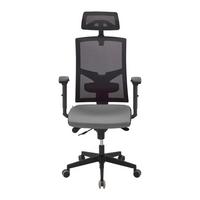 Chefsessel Boss Grau/Schwarz - Schwarz/Grau, MODERN, Kunststoff/Textil (64/142/64cm) - Mömax