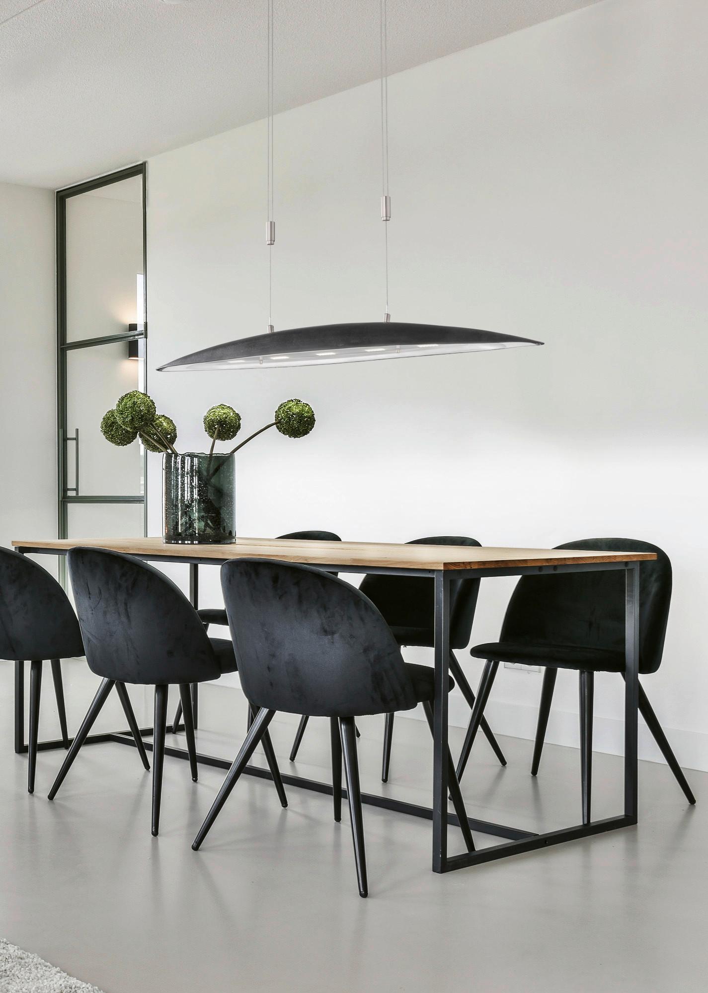 LAMPA WISZĄCA COLMAR 60632 - czarny/kolor niklowy, Design, metal (105cm) - Fischer & Honsel