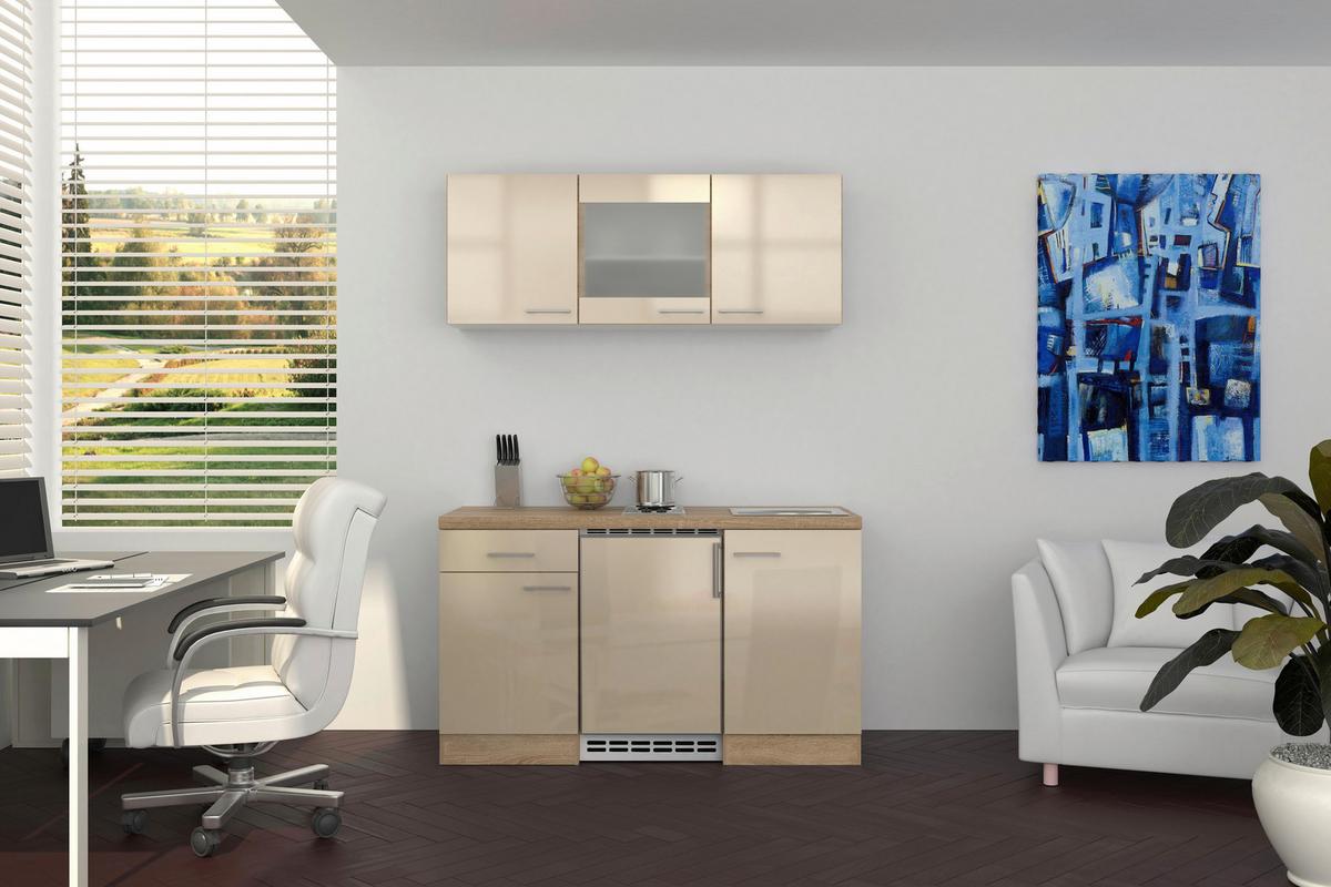 Majhna Kuhinja Z Aparati Nepal, Kašmir, Barva Hrasta - barve nerjavečega jekla/kašmir, Moderno, kovina/steklo (150,5cm) - FlexWell