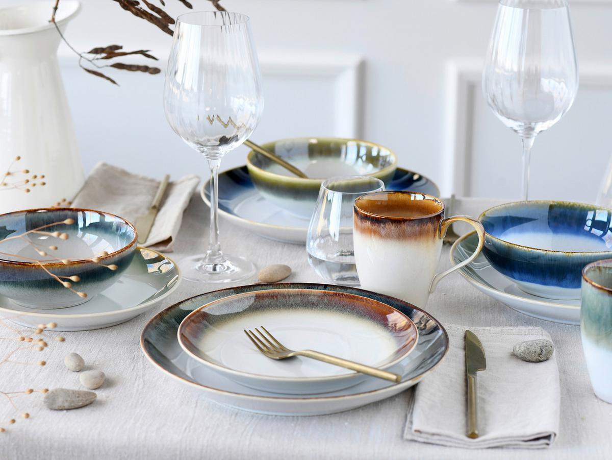 Kombinirani Servis Cascade Bunt, 16-Delni - večbarvno, Basics, keramika - Creatable