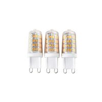LED-Leuchtmittel Damian max. 3,5 Watt, 3-teilig - Transparent/Weiß, KONVENTIONELL, Kunststoff (1,5/5cm) - Modern Living