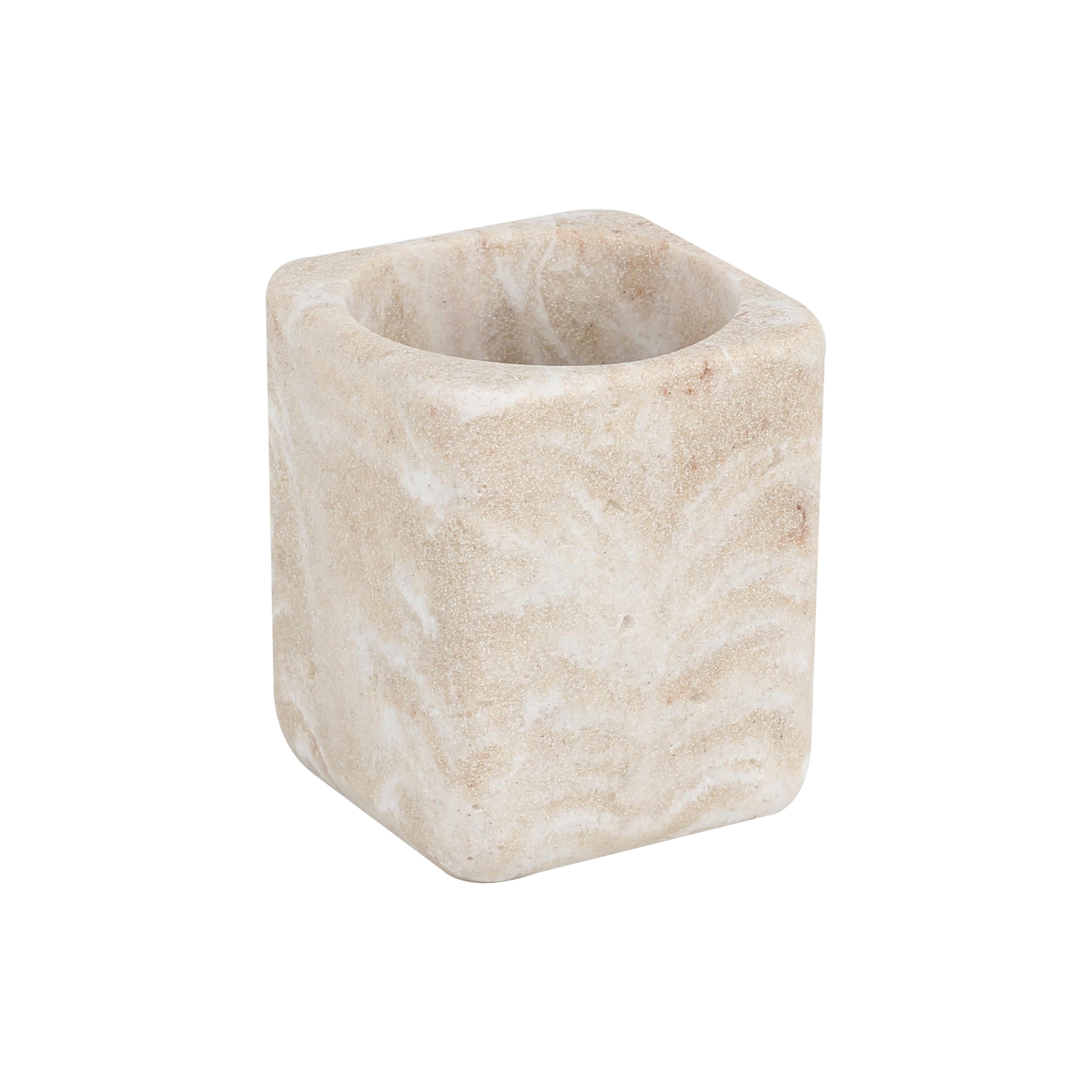 Čaša Za Kupatilo Lux - boja peska, Moderno, plastika (8/8/9.3cm) - Mömax