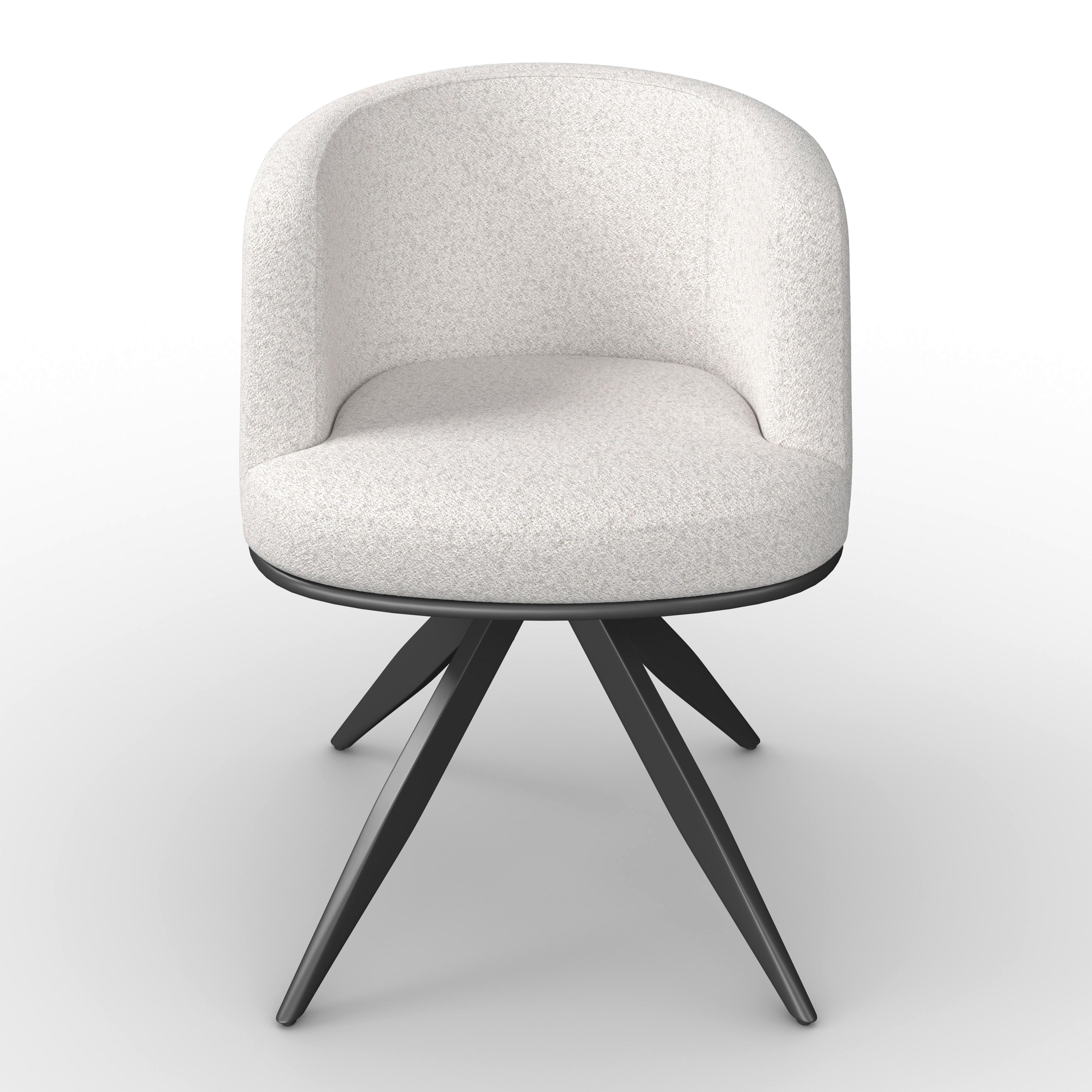 STOL MED ARMSTÖD NELA - grå/svart, Modern, metall/trä (62/77/62cm) - Bessagi Home